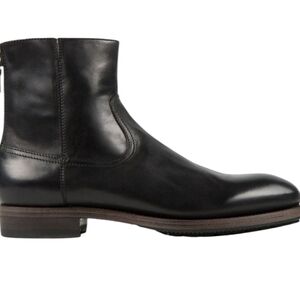Project TWLV Flame Black Leather Ankle Boots... Size 42/US 9